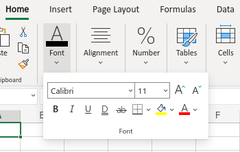 An overflow menu in the wild (MS Office)